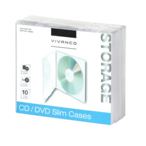 VIVANCO ΘΗΚΕΣ CD/DVD SLIM CASE 10pcs transparent