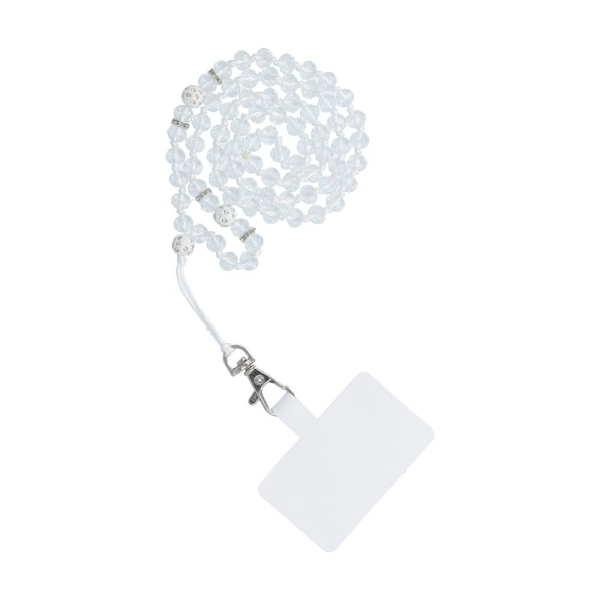 UNIVERSAL NECK STRAP DIAMOND FOR PHONES white