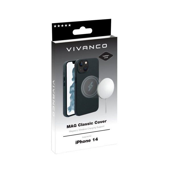 VIVANCO MAG CLASSIC COVER IPHONE 14 midnight green backcover - Image 2