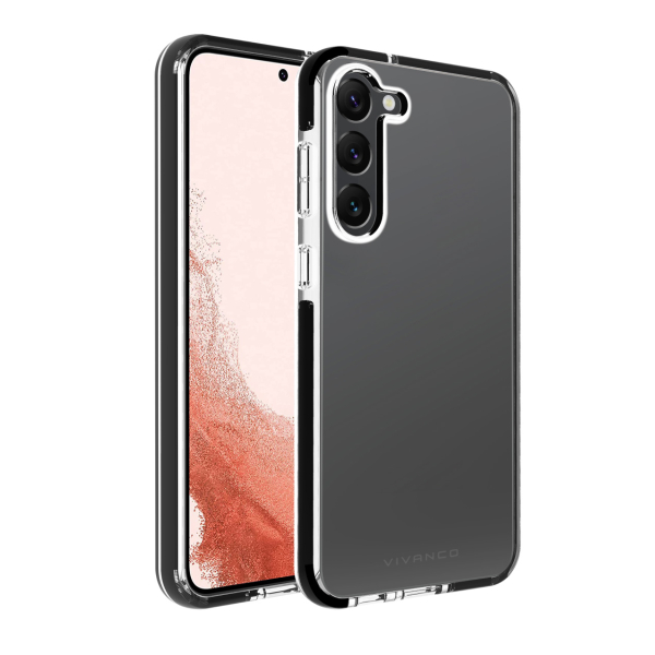 VIVANCO ROCK SOLID COVER CASE SAMSUNG S23 PLUS transparent black backcover