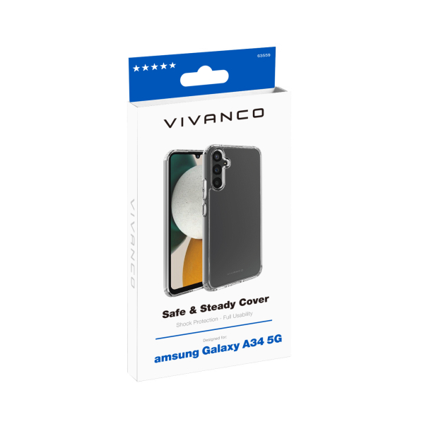 VIVANCO SAFE & STEADY CASE SAMSUNG A34 5G transparent backcover - Image 2