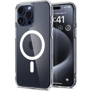 SPIGEN ULTRA HYBRID MAG COMBATIBLE WITH MAGSAFE IPHONE 15 PRO MAX white backcover
