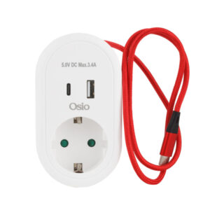 OSIO ΜΟΝΟΠΡΙΖΟ ΑΣΦΑΛΕΙΑΣ ΑΠΟ ΥΠΕΡΤΑΣΗ ΜΕ 2 USB ΚΑΙ ΠΡΟΣΤΑΣΙΑ 3680W