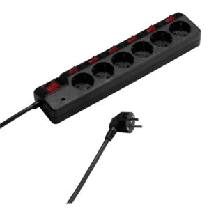 VIVANCO 6WAY ΠΟΛΥΠΡΙΖΟ ΜΕ 7 ΔΙΑΚΟΠΤΕΣ 1.8m black