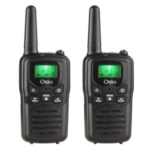 WALKIE TAKIE OSIO 8Km ΕΠΑΝΑΦΟΡΤΙΖΟΜΕΝΟ black SET 2 TEM