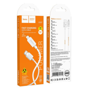 HOCO USB TO LIGHTNING DATA CABLE 1m X107 2.4A white