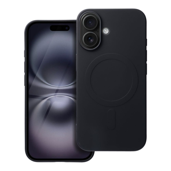 iS TPU SILICONE MAG IPHONE 16 (BIG HOLE) black backcover - Image 2