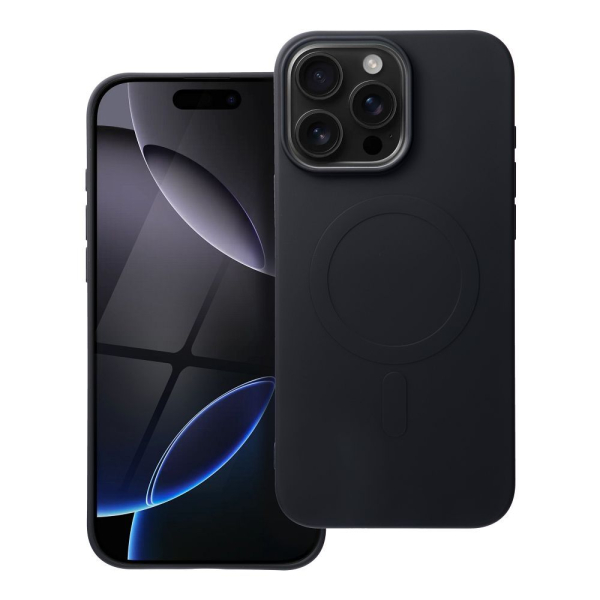 iS TPU SILICONE MAG IPHONE 16 PRO MAX (BIG HOLE) black backcover - Image 2