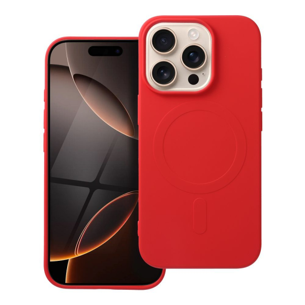 iS TPU SILICONE MAG IPHONE 16 PRO MAX (BIG HOLE) red backcover - Image 2
