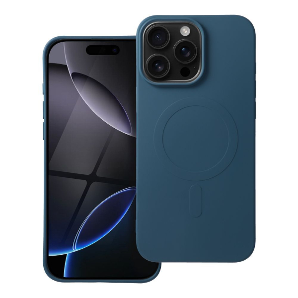 iS TPU SILICONE MAG IPHONE 16 PRO (BIG HOLE) blue backcover - Image 2