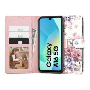 TECH-PROTECT WALLET BOOK CASE SAMSUNG A16 4G / A16 5G blossom flower