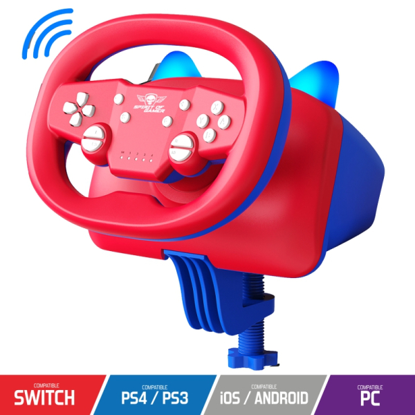SOG GAMING RACE WHEEL AIR DARK SWITCH PC PS3 PS4 red - Image 2