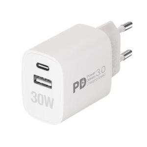 VIVANCO TRAVEL CHARGER PD 30W + 1 PORT USB white
