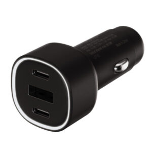 VIVANCO CAR CHARGER 3 PORTS USB/2XPD 60W black