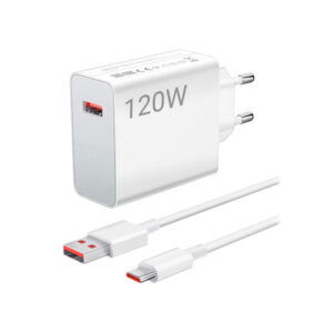 ORIGINAL XIAOMI TRAVEL CHARGER 120W 6A + DATA CABLE TYPE C white