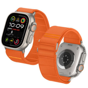 TECH-PROTECT REPLACMENT BAND NYLON SLIP APPLE WATCH 6/7/8/9/10/SE/ULTRA 1/2 (44/45/46/49mm) orange