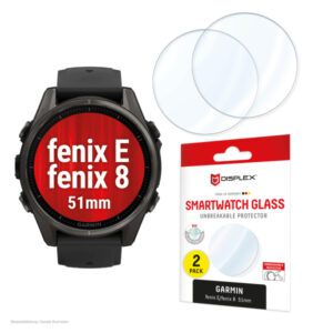 DISPLEX SMARTGLASS FOR GARMIN WATCH FENIX E/8 51mm (2pack)