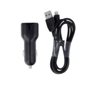MAXLIFE CAR CHARGER MXCC-01 2.1A + DATA CABLE LIGHTNING black