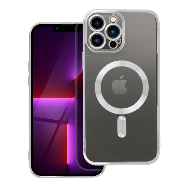 iS TPU MAG ELECTRO IPHONE 13 PRO MAX trans silver backcover - Image 2