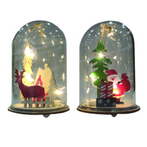 Γυάλινο φωτιζόμενο διακοσμητικό 7 x 11cm