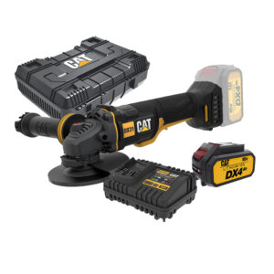 CAT Combo-12 Γωνιακός τροχός μπαταρίας 125mm DX314B + κασετίνα -50% + δώρο μπαταρία 4.0ah DXB4 + δώρο διπλό φορτιστή DXC42