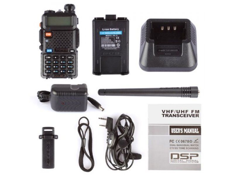 Φορητός πομποδέκτης - UHF/VHF - 5.8W - UV-5R - Baofeng - 846301 - Image 2