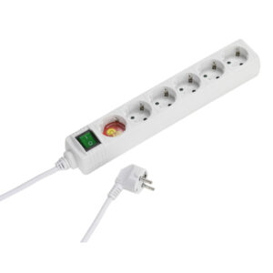 VIVANCO 6WAY (6XSchuko) WITH SHUTTER ΠΟΛΥΠΡΙΖΟ 1.4m white