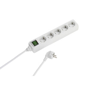 VIVANCO 5WAY (5XSchuko) ΠΟΛΥΠΡΙΖΟ WITH SWITCH 1.4m white