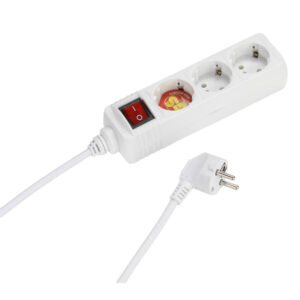 VIVANCO 3WAY (3 X Schuko) with switch ΠΟΛΥΠΡΙΖΟ 1.4m white