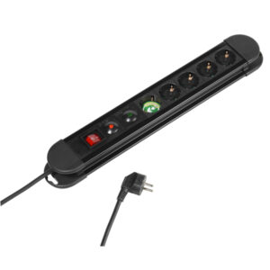 VIVANCO 5WAY (5XSchuko) ΠΟΛΥΠΡΙΖΟ WITH SWITCH 1.4m black