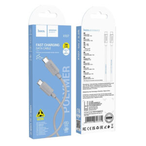 HOCO TYPE C TO TYPE C DATA CABLE 3A 60W 1m X107 grey