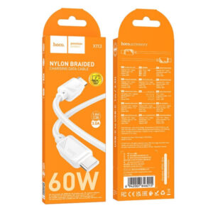HOCO TYPE C TO TYPE C DATA CABLE 1m 60W X113 white