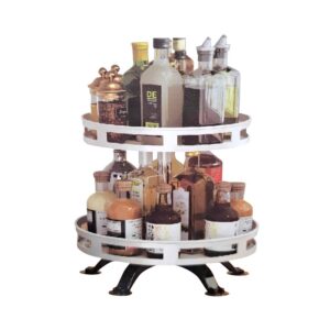 Ραφιέρα οργάνωσης κουζίνας περιστρεφόμενη διώροφη - 11902 - 114005 - White