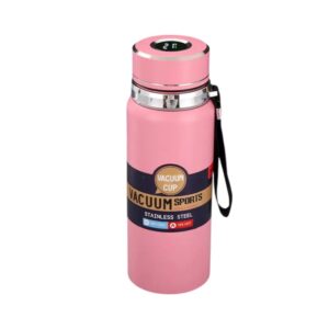 Φορητό παγούρι-θερμός με ψηφιακό θερμόμετρο - 600ml - 168440 - Pink