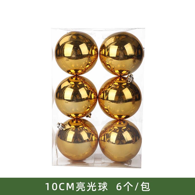 Σετ Χριστουγεννιάτικες μπάλες - 10cm - 6pcs - 326024 - Gold - Image 2