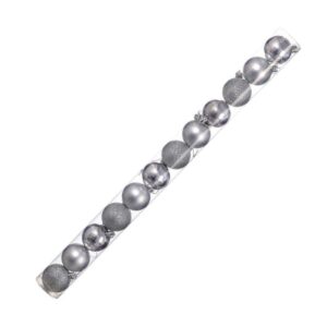 Σετ Χριστουγεννιάτικες μπάλες - 8cm - 12pcs - 326055 - Silver