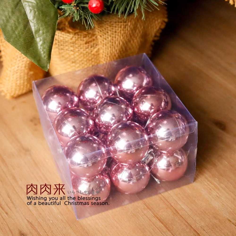 Σετ Χριστουγεννιάτικες μπάλες - 8cm - 6pcs - 326086 - Pink - Image 2