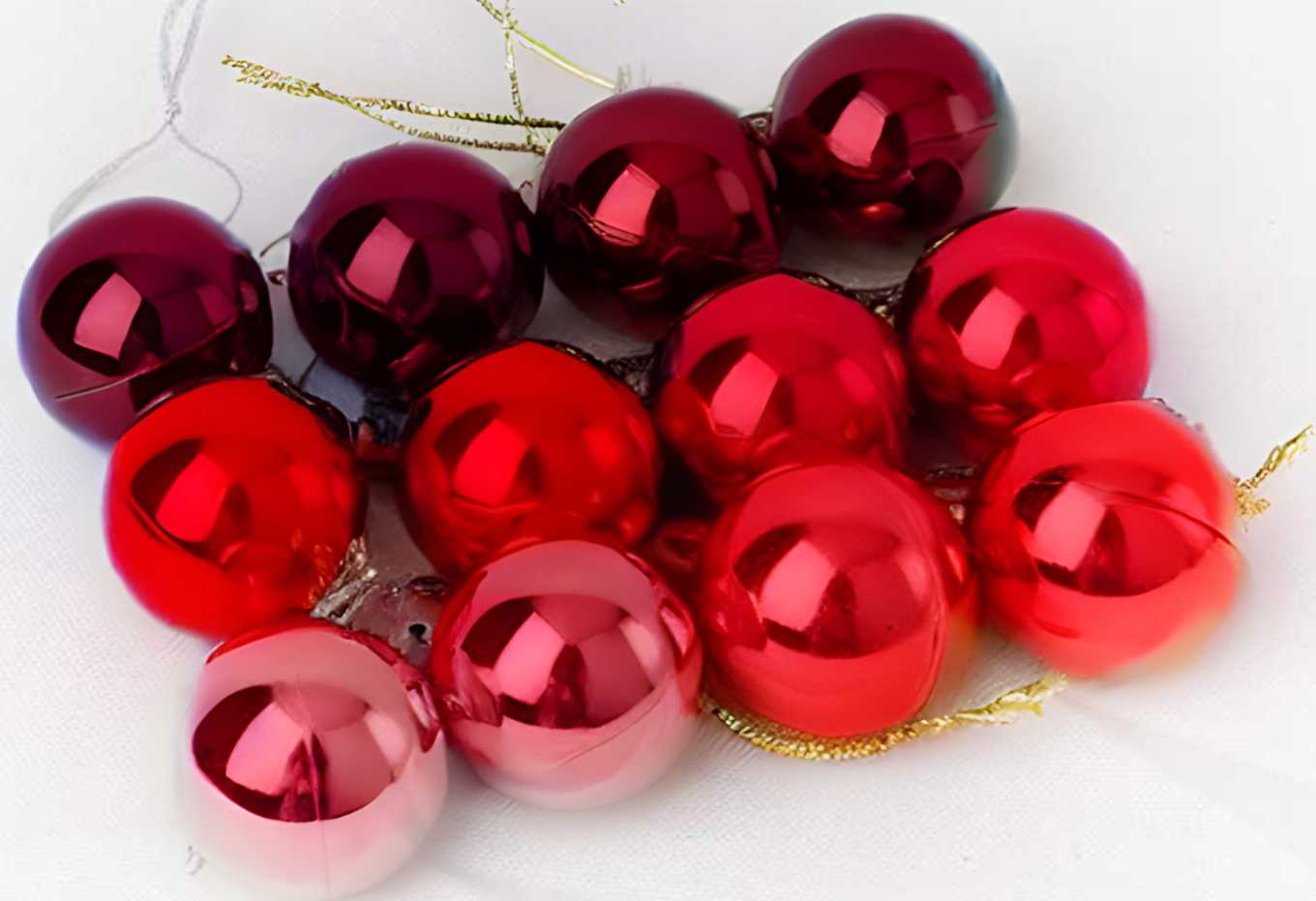 Σετ Χριστουγεννιάτικες μπάλες - 8cm - 12pcs - 326048 - Red - Image 2