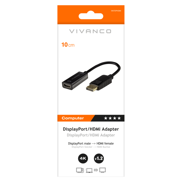 VIVANCO ADAPTER MALE DISPLAYPORT to HDMI FEMALE - Image 2
