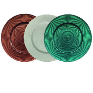 Διακοσμητική πιατέλα γυάλινη 32cm