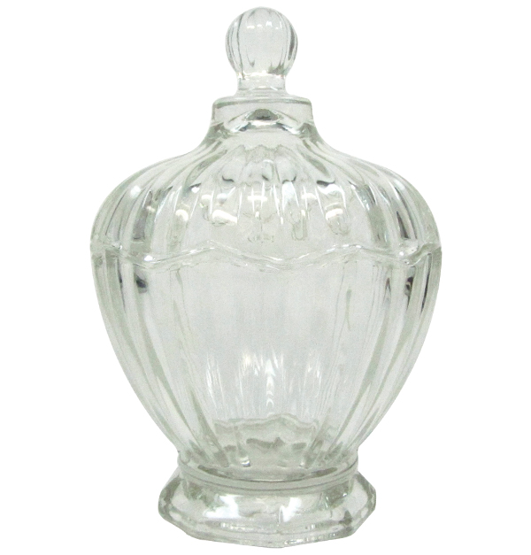 Φοντανιέρα γυάλινη με καπάκι - 14x9,5cm