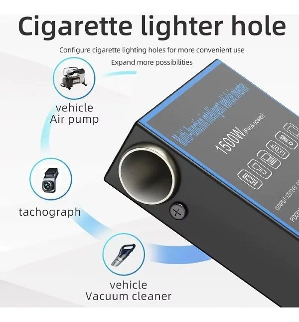 Μετασχηματιστής - Power Inverter αυτοκινήτου - 1500W - 12V DC to 220V AC - 4xUSB - 1530118/015 - 150975 - Image 4