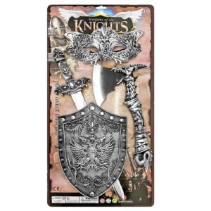 Σετ Ιππότη με Μάσκα, Τσεκούρι, Σπαθί, Ασπίδα 63x31cm Carnavalista 232425