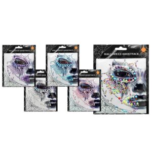 Αυτοκόλλητα Προσώπου Face Gems Μέσα Νεκροκεφαλή 20x14cm Carnavalista 232653