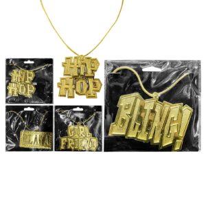 Κολιέ Χρυσό Hip-Hop 14x14cm Carnavalista 232692