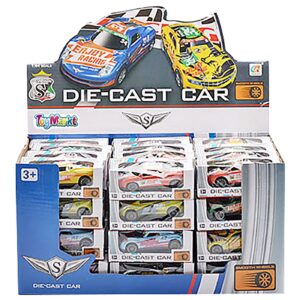 Μεταλλικά Αυτοκινητάκια Pull Back Μηκος 9cm - Μηκος Κουτιου 29cm ToyMarkt 902090