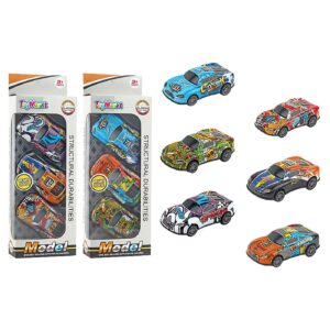 3 Αγωνιστικά Μεταλλικά Pull Back σε Κουτί 11x31x5cm ToyMarkt 902324