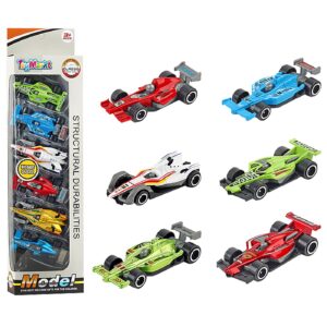 Κουτί 6 Φόρμουλες 8cm Μεταλλικές Free Wheels 9x35x4cm ToyMarkt 913481