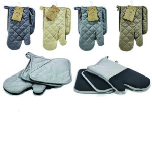 Σετ γάντι κουζίνας με 2 πιάστρες κουζίνας, αντιολισθητικά