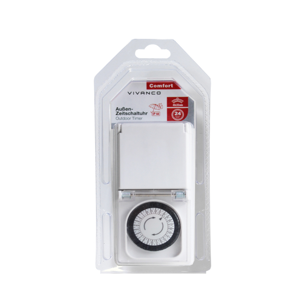 VIVANCO OUTDOOR MECHANICAL TIMER SOCKET 3680W white - Image 2